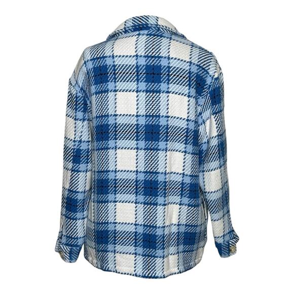 Outerknown Cloud Weave Button Front Blanket Shirt Shacket Blue Size Medium - Picture 3 of 10